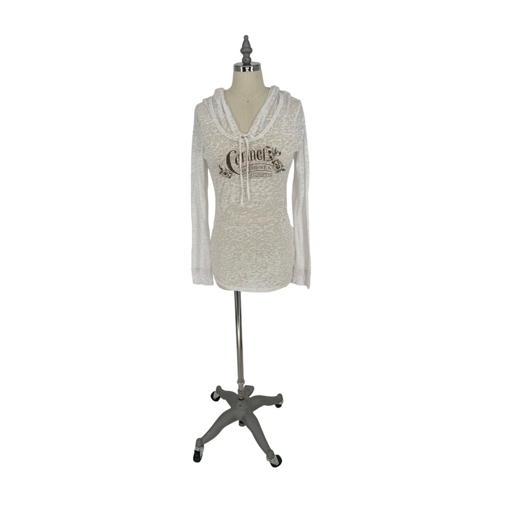California Classics | Sheer White Pullover‎ Hoodie Jacket New
